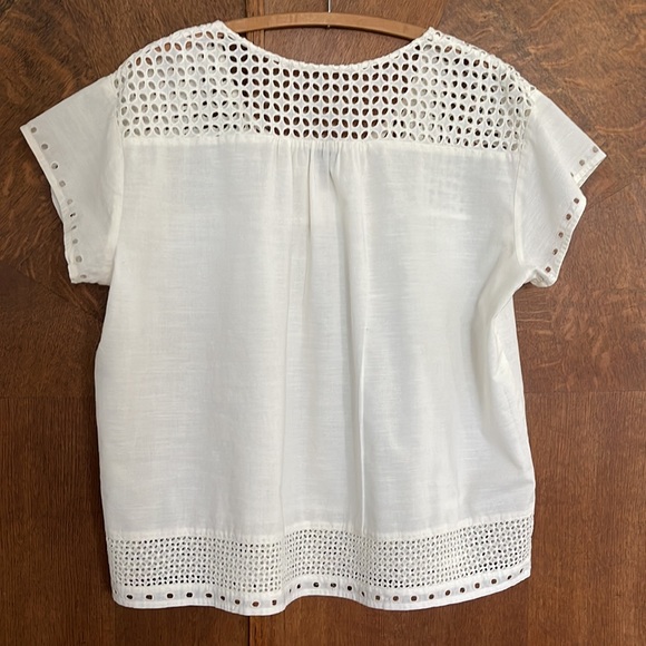 St Roche boxy eyelet trim top EXCELLENT - Picture 5 of 5